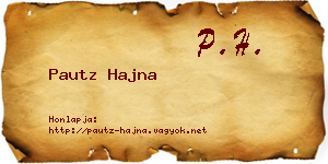 Pautz Hajna névjegykártya